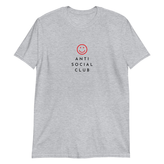 Camiseta unissex 'Anti Social Club' clara